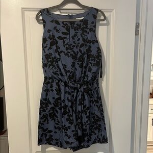 Elegant Blue Floral Romper